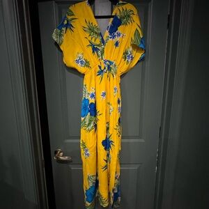 Yellow Floral Maxi Dress
